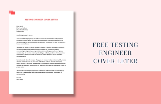 Testing Engineer Cover Letter