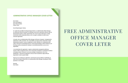 Administrative Office Manager Cover Letter