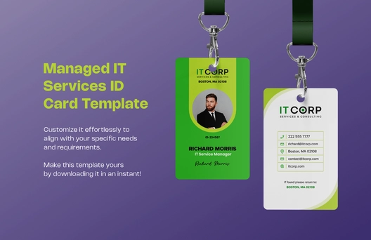 Managed IT Services ID Card Template