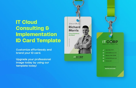 IT Cloud Consulting & Implementation ID Card Template