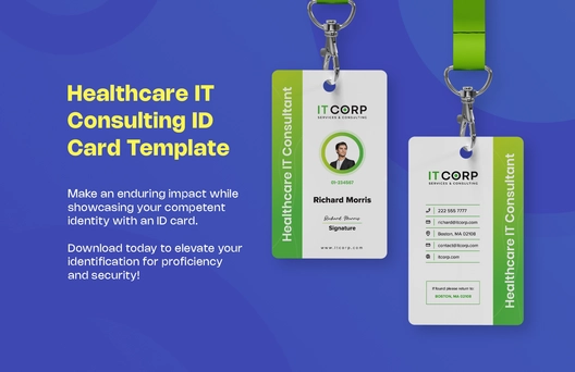 Healthcare IT Consulting ID Card Template
