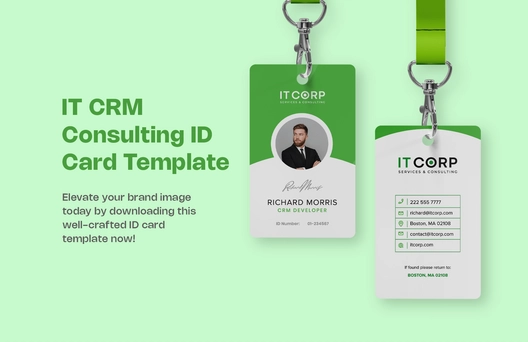 IT CRM Consulting ID Card Template