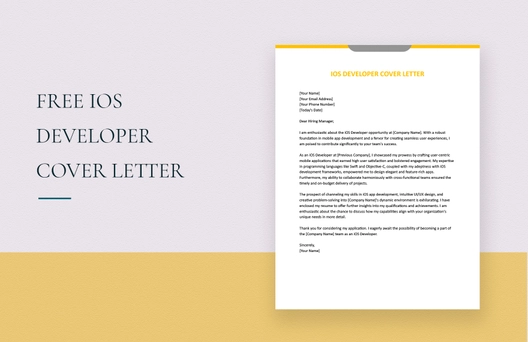 IOS Developer Cover Letter