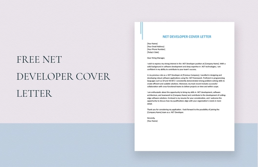 Net Developer Cover Letter