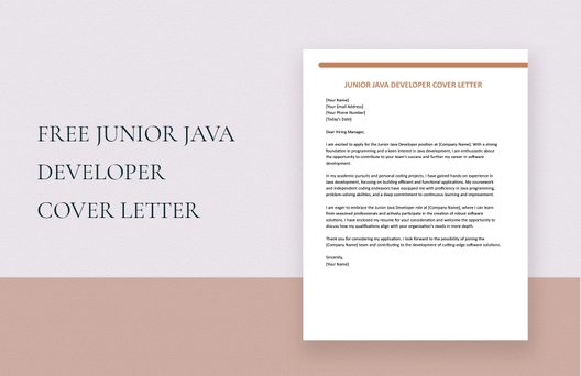 Junior Java Developer Cover Letter