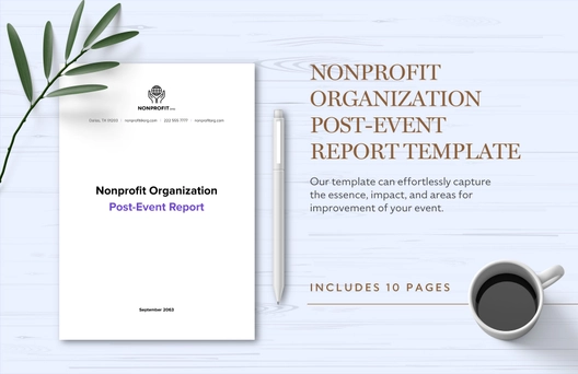 Nonprofit Organization Post-Event Report Template Nonprofit Organization Post-Event Report Template