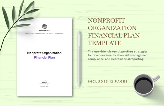Nonprofit Organization Financial Plan Template
