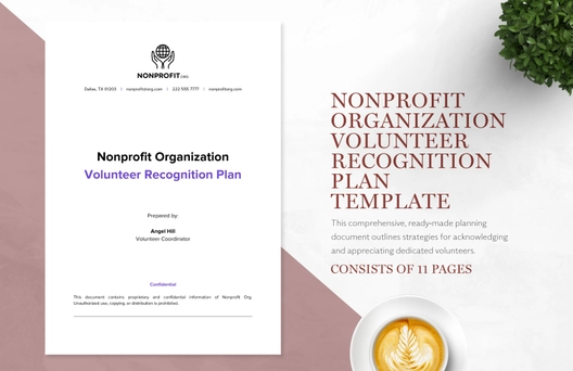 Nonprofit Organization Volunteer Recognition Plan Template