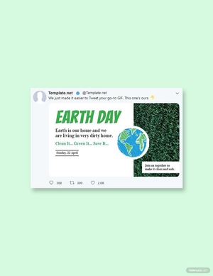 Earth Day Twitter Post Template