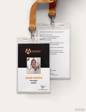 Advertising Agency ID Card Template
