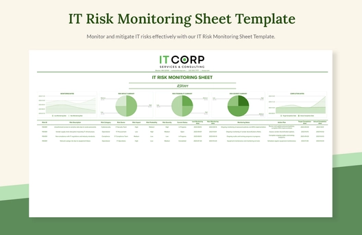 IT Risk Monitoring Sheet Template
