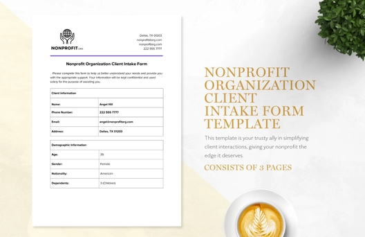 Nonprofit Organization Client Intake Form Template Nonprofit Organization Client Intake Form Template