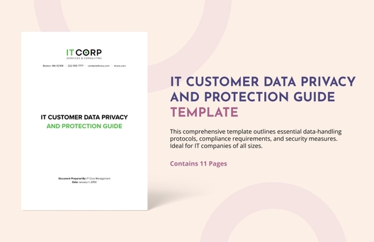 IT Customer Data Privacy and Protection Guide Template