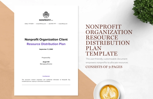 Nonprofit Organization Client Resource Distribution Plan Template