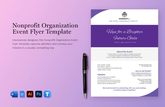 Nonprofit Organization Event Flyer Template