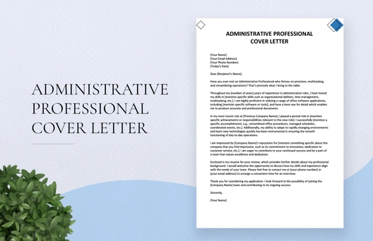 Administrative Professional Cover Letter