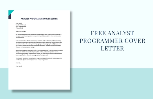 Analyst Programmer Cover Letter