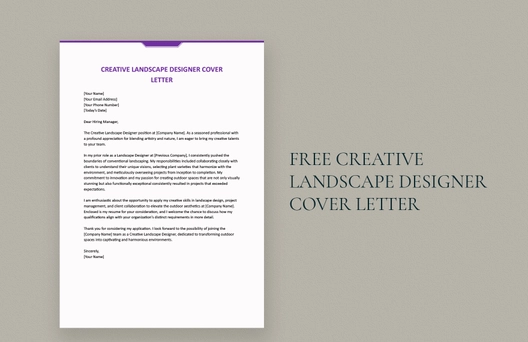 Creative Landscape Designer Cover Letter