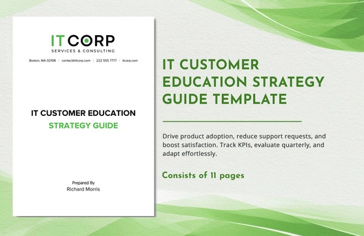 IT Customer Education Strategy Guide Template