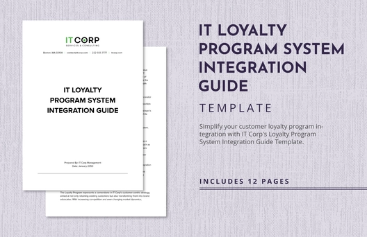 IT Loyalty Program System Integration Guide Template