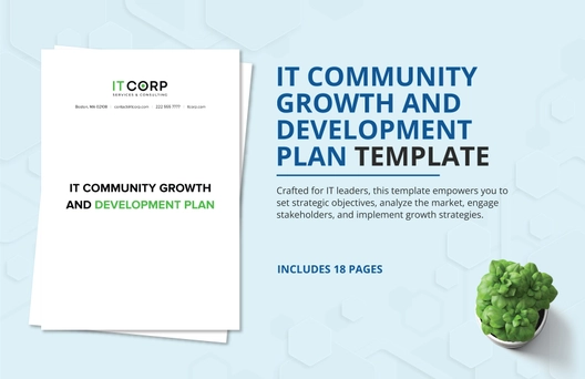 IT Community Growth and Development Plan Template