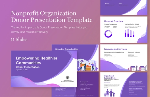 Nonprofit Organization Donor Presentation Template Nonprofit Organization Donor Presentation Template