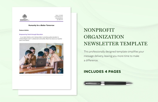 Nonprofit Organization Newsletter Template