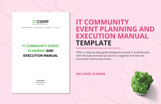 IT Community Event Planning and Execution Manual Template