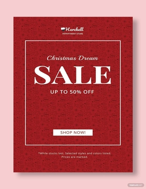 Christmas Dreams Sale Poster Template