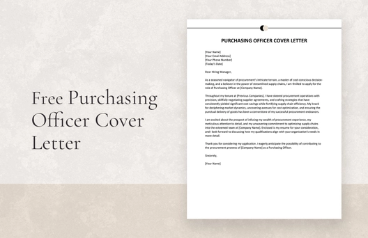 Purchasing Officer Cover Letter