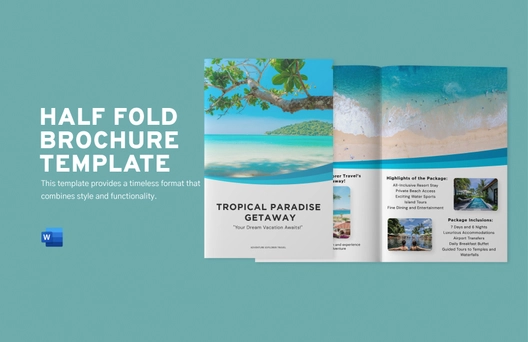 Half Fold Brochure Template