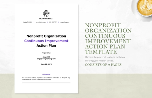 Nonprofit Organization Continuous Improvement Action Plan Template