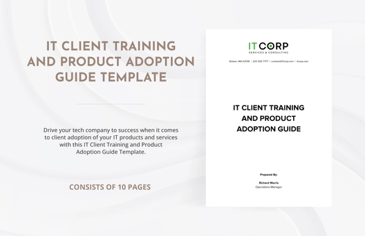 IT Client Training and Product Adoption Guide Template