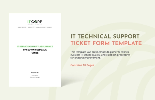 IT Service Quality Assurance based on Feedback Guide Template
