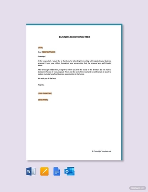 Business Rejection Letter