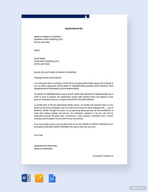 Solicitation Letter
