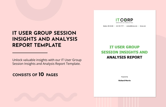 IT User Group Session Insights and Analysis Report Template