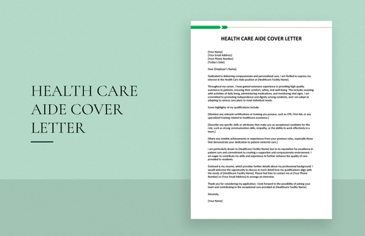 Health Care Aide Cover Letter