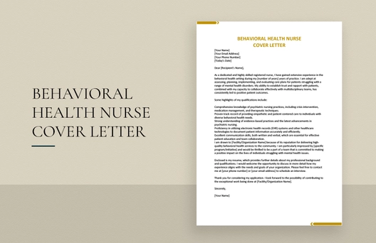 Behavioral Health Nurse Cover Letter