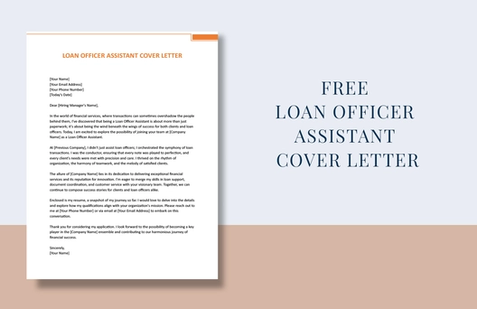 Loan Officer Assistant Cover Letter