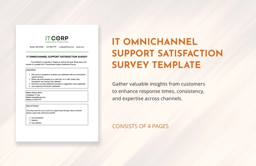 IT Omnichannel Support Satisfaction Survey Template