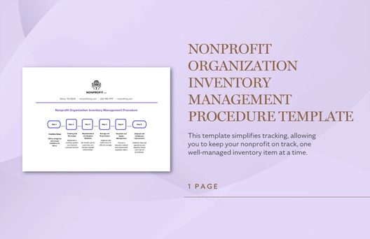 Nonprofit Organization Inventory Management Procedure Template