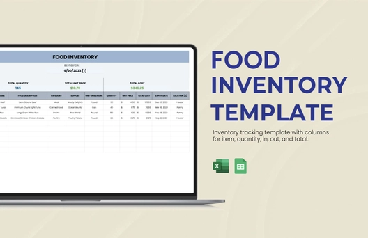Food Inventory Template Food Inventory Template