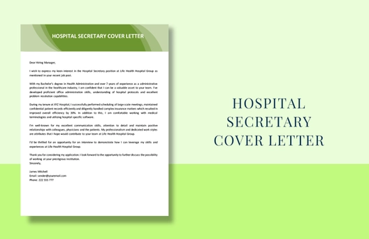 Hospital Secretary Cover Letter