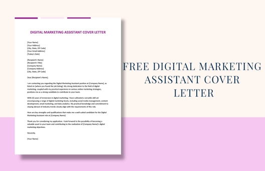 Digital Marketing Assistant Cover Letter