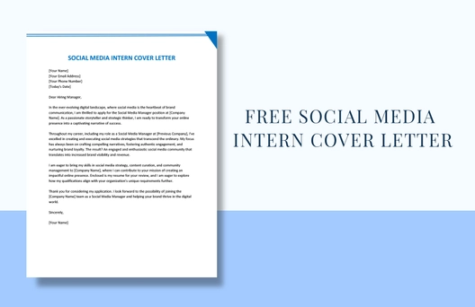 Social Media Intern Cover Letter