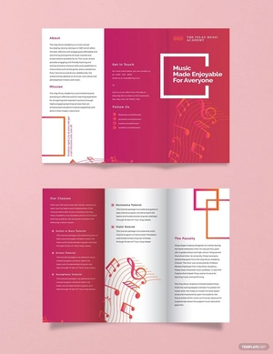 Music Tri-Fold Brochure Template
