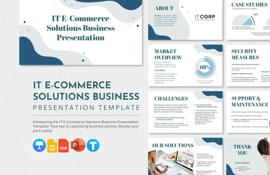 IT E-Commerce Solutions Business Presentation Template