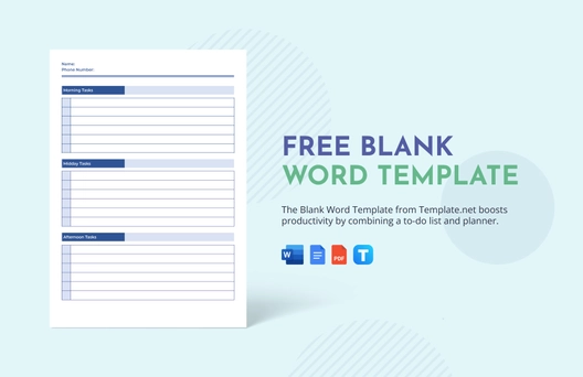 Blank Word Template Blank Word Template