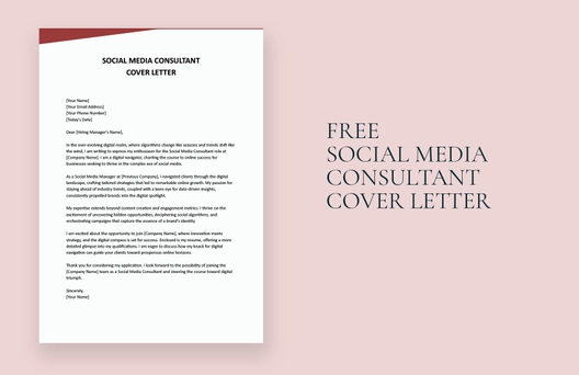 Social Media Consultant Cover Letter